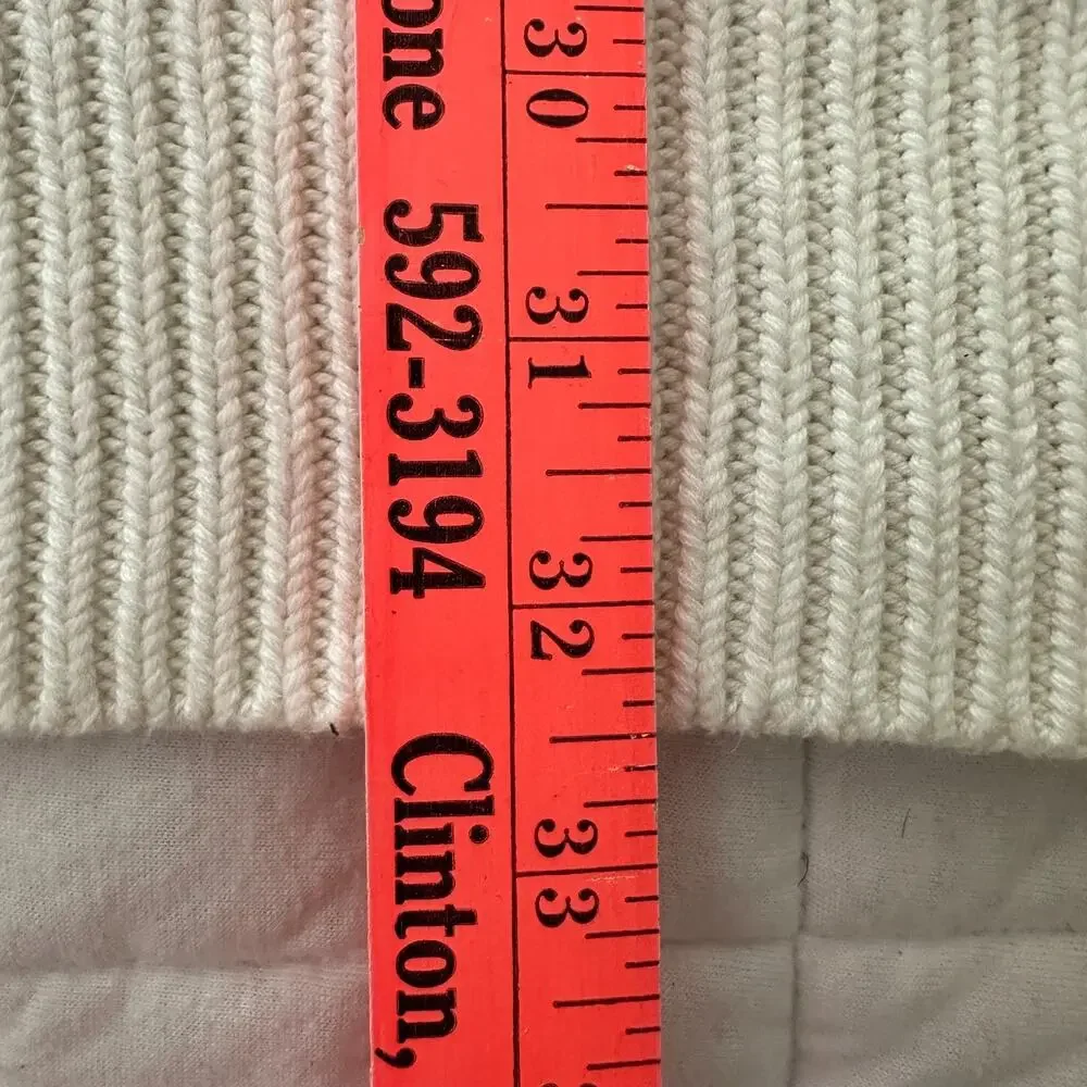 Abercrombie & Fitch Dress Womens XL White Chunky Knit Mini Shift Tennis Preppy - Picture 10 of 10